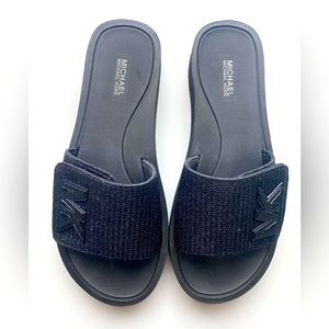 Michael Kors Logo Platform Slides